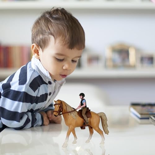 Image of Horse Toy, Small Toy Horse for Kids, Farm Animal Model for Imaginative Play, Durable Plastic Horse Figure, Educational Toy for Children Aged 3 and Up