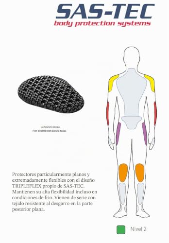 SAS-TEC Tripleflex ventilado contra impactos severos en codos y hombros 2