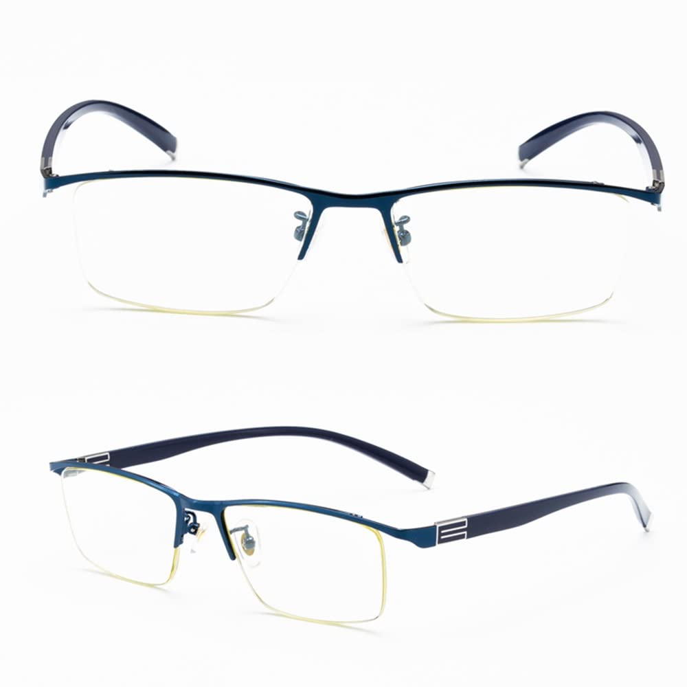 SFIVE Rectangular Cristal Gafas De Lectura HD Ligero Gafas De Presbicia Hombres Mujeres Moda Gafas De Lectura Azul 1.0 1.5 2.0 2.5 3.0 (Color : Blue, Size : +1.0)