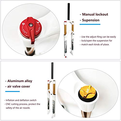 Lvtu Mtb Bicycle Front Fork 26 27.5 29 Inch Travel 140Mm, Ultralight Air Mountain Bike Suspension Forks With 180Mm Disc Brake Adapter (Color : Straight Remote Lockout, Size : 29 Inch) #TOP3