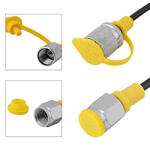 Tuyau de Test de Pression Hydraulique, 2m/6FT, M16 x 2-1/4BSP, Noir, Renforcé de Fibres, 64Mpa, Nylon, Polyuréthane