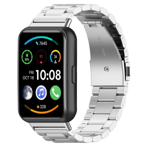Bracelet Huawei Watch Fit 2 argent acier inoxydable montre