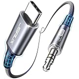 JSAUX USB C auf Aux Kabel 1M, USB Typ C auf Klinke Kabel 3.5mm Audio Aux Dauerhaft kompatibel mit iPhone 17 Air Pro Max/16/15, Galaxy S25/S24/S23 Ultra, iPad Pro, Pixel, Huawei P40, Auto-Lautsprecher