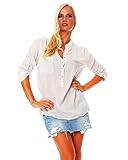 ZARMEXX feine Viskosebluse Hemdbluse langarm Fischerhemd Regular fit leichte Sommerbluse Tunika Longshirt Raute, Beige, One Size Gr.38-40