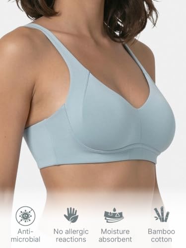 Image of Enamor Bamboo Cotton A077, Side Support, Everyday Women's T-Shirt Bra - 3X Softer, 4X More Absorbent, Antimicrobial, Padded, Wirefree, Full Coverage