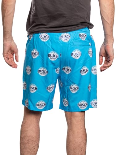 Calhoun Mens Busch Light All Over Classic Logo Quick-Dry Swim Trunks4