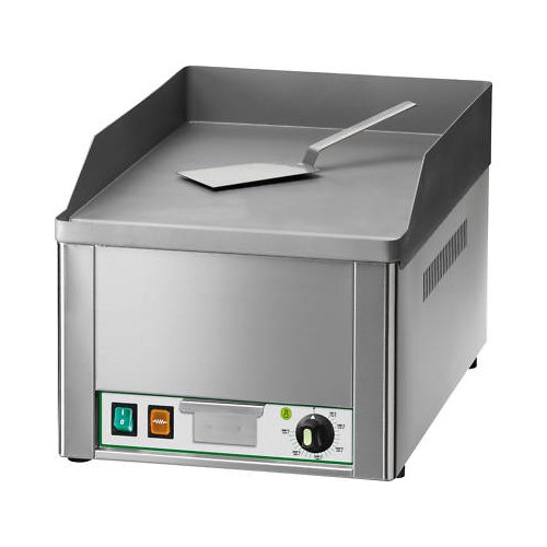 Fattura su richiesta Fry top liscio professionale elettrico cm 33x57x30 RS1158