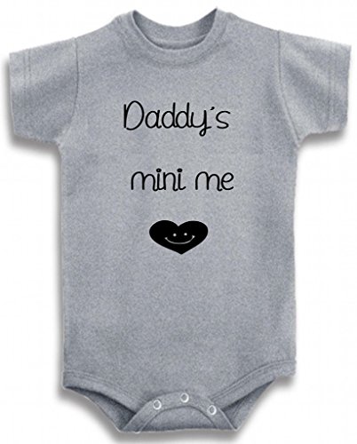 Image of Baby Tee Time Gray Crew Neck Boys' Daddy's Mini Me One Piece