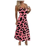 Faschings Kostüm, Chiffonkleid Damen Midi Kleider Damen Brautkleid Hochzeitskleid Lang Damen Standesamt Spitzen Brautmode Brautkleider Kurzarm A Linie Trägerlose Kleider(XXL,4-Rosa)