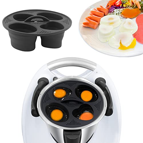 Huevos escalfador 4 accesorios para Thermomix TM6 – Molde para huevos cocidos, desayuno,...