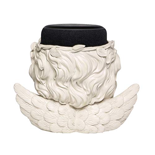 Angel Statue Crafted Stand Holder For Echo Dot 3Rd Generation, Aleax Smart Home Speakers Holder Accessories | Multi-Functional Diy Succulents Planter With Drainage Hole, White #TOP1