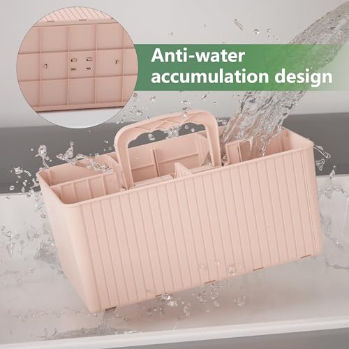 HI NINGER 2Pack portable Shower Caddy Basket,Multipurpose Caddy Organizer -Stackable Plastic Caddy with Handle for Bath Storage Organizer CaddyDorm Caddy Classroom Art Organizers, Dorm Room Essentials - Thumbnail 3