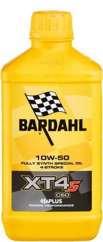 Huile 10W50 Bardahl XT4-S C60 4T lubrifiant moto haute performance 3x1L