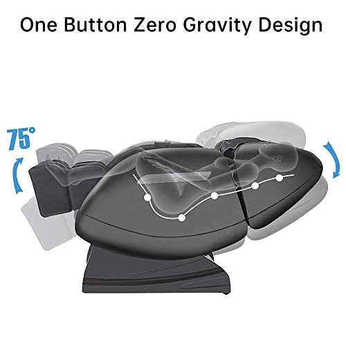 Smagreho 2022 New Massage Chair Recliner With Zero Gravity, Full Body Air Pressure, Heat And Foot Roller Included(Black) #TOP1