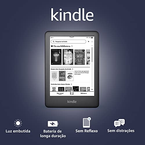 Kindle 10a. geração com bateria de longa duração - Cor Preta