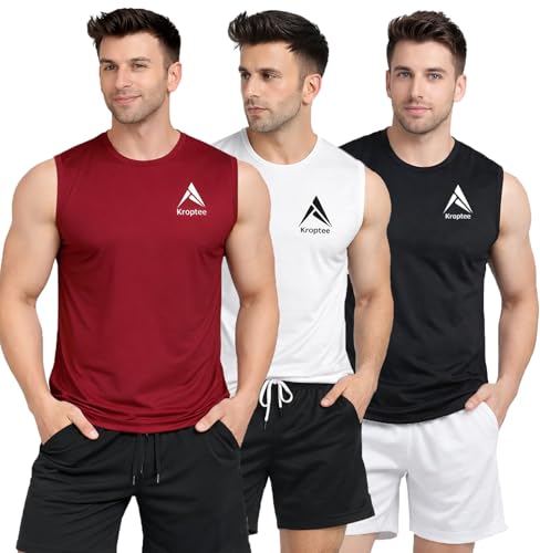 Image of Stylish Vest for Men | Vest for Boys - Perfect for Gym Workouts,| Men's Tank Top Regular fit|Cotton Combo Pack of 3 Sports Vest