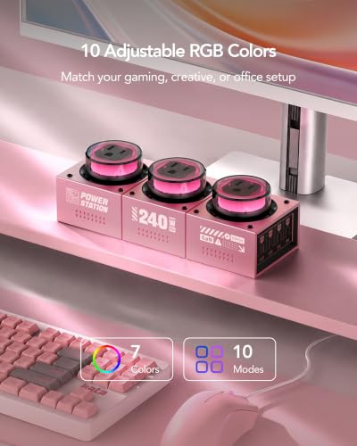 Image of MFish E-Tank 7-in-1 Desktop Charging Station, 240W Max GaN USB-C Charger