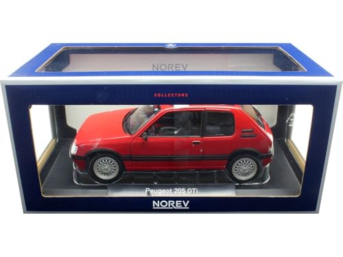 Norev - Peugeot 205 GTI 1.9 PTS Deco 1991 Vallelunga Red 1:18 Miniatur, 184846, Rot, 1/18