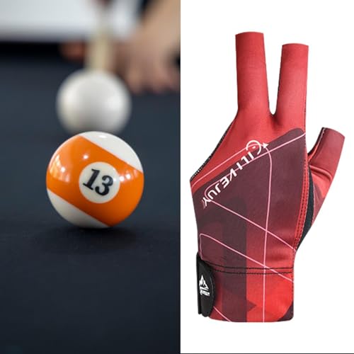 kowaku 4X Billiard Glove 3 Finger Snooker Cue Sport Glove Billiard Accessories Lightweight Elastic Nonslip Adults Adjustable Pool Glove
