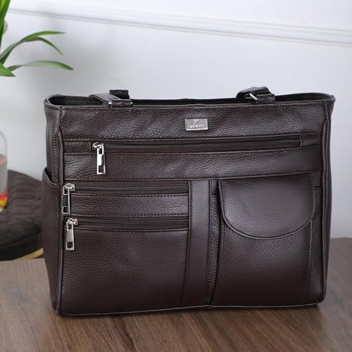 Image of K London Ladies Leather Handbag|Women's Handbag in Soft Leather - Womens Designer Shoulder Hand Bag - Medium Practical Size