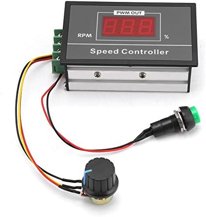 DC Motor Speed Controller (6-60V, 30A) PWM Adjustable with Start/Stop Switch for Motors