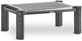 VonHaus Adjustable Monitor Stand Riser 4-Level for Computer, iMac, PC, Printer, Laptop with Tablet & Phone Holder, Cable Management Slot, up to 10KG