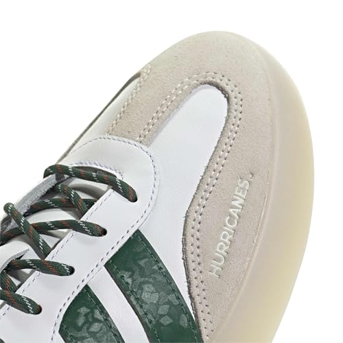 Image of adidas Men's NCAA Team Barreda Decode, White /Dark Green /Collegiate Orange /University of Miami, 10.5