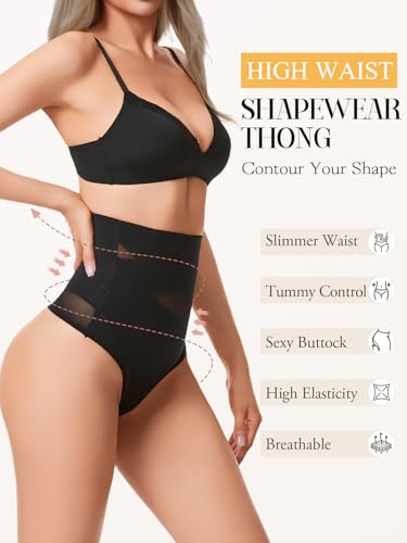 Thong Shapewear Tummy Control Underwear for Women High Waist Body Shaper Girdle Compression Shapewear Thong3