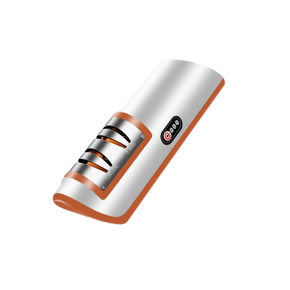 Ctrlzs Orange Electric Knife Sharpener Automatic Adjustable Kitchen Tool For Fast Sharpening Knives Scissors