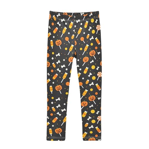 senya Girls Printed Leggings Yoga Pants Candy Pumpkin Pattern for Kids in 4t to 10 Years, 4T