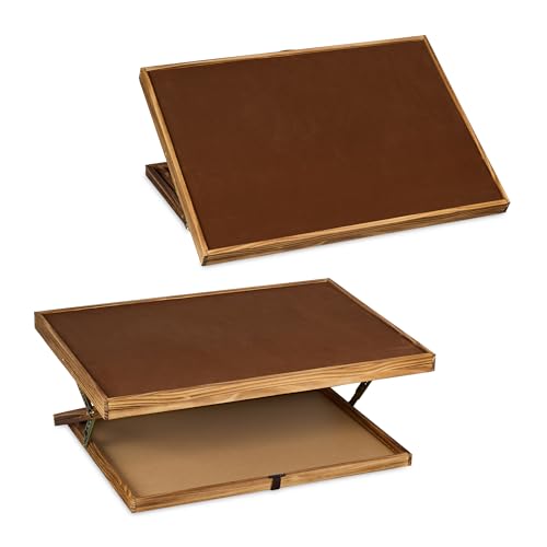 Table de puzzle d'excellence en bois marron inclinable et réversible