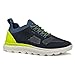 Geox U Spherica E, Sneaker Uomo, Navy Fluo Yellow, 39 EU