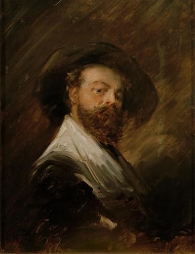 Tableau Wilhelm Busch autoportrait hollandais 60x90cm pour décoration de chambre