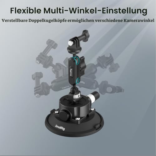 SMALLRIG 4,5" Suction Cup Mount mit Kugelkopf-Zauberarm – Ansicht 6