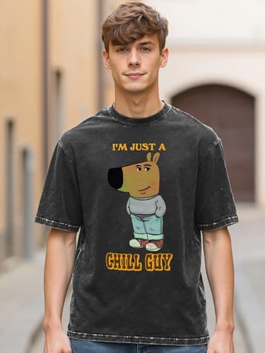 Image of Bewakoof Men's Cotton Typography Oversized Fit Half Sleeve Round Neck T-Shirt | Casual Wear | Street Wear | Oversized t Shirt for Men Cotton | Baggy