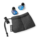 KBEAR BP04イヤホンケースポーチ イヤホンポーチ 収納ポーチ イヤホン独立収納ポ一チ 交換可能ケーブルイヤホン ワイヤレスイヤホン 用イヤホンメッシュポーチ メッシュ キズ ミニポーチ ケース 防止 防塵 軽量 傷防止 コンパクト ストリングバッグ KZ Castor、ZS12 Pro X、Taurus、CCZ MC02、BC01 ProなどのHiFiイヤホンに対応（ブラック ・1個）