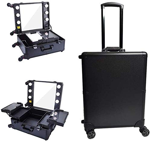 BYCDD Trolley Kosmetikkoffer Schminkkoffer, Schönheit Multikoffer Etagenkoffer für Maskenbildner Kosmetikerin Make-up… – Bild 5