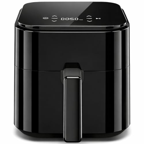 Image of Simple Deluxe 8-in-1 Air Fryer 3 Qt, Digital Preset Airfryer with Overheat Protection and Auto Shut-Off, Nonstick and Dishwasher-Safe Basket for Fries, Bake, 60-Min Timer, Max 400F, 800W, Black