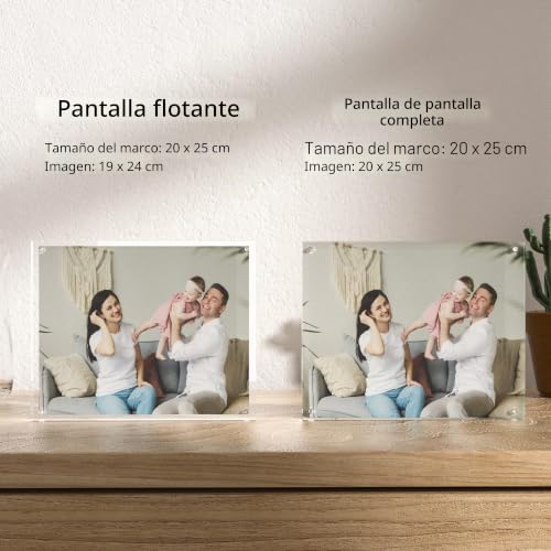 Miniatura 5 de Sezanrpt Marco De Fotos Acrílico De 20x25 Cm, Marco De Fotos Acrílico Para Recuerdos Del Amor, Felicidad Familiar, Fotos De Mascotas, Colección De Sellos, Pantalla De Muestra, 12 Mm 12 Mm