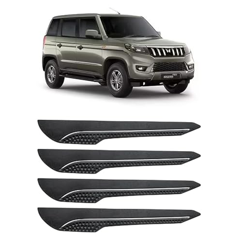 Image of AOSIS-Car Bumper Protector /Bumper Guard for Mahindra Bolero Neo with Single Chrome Stripe (4-Pcs)
