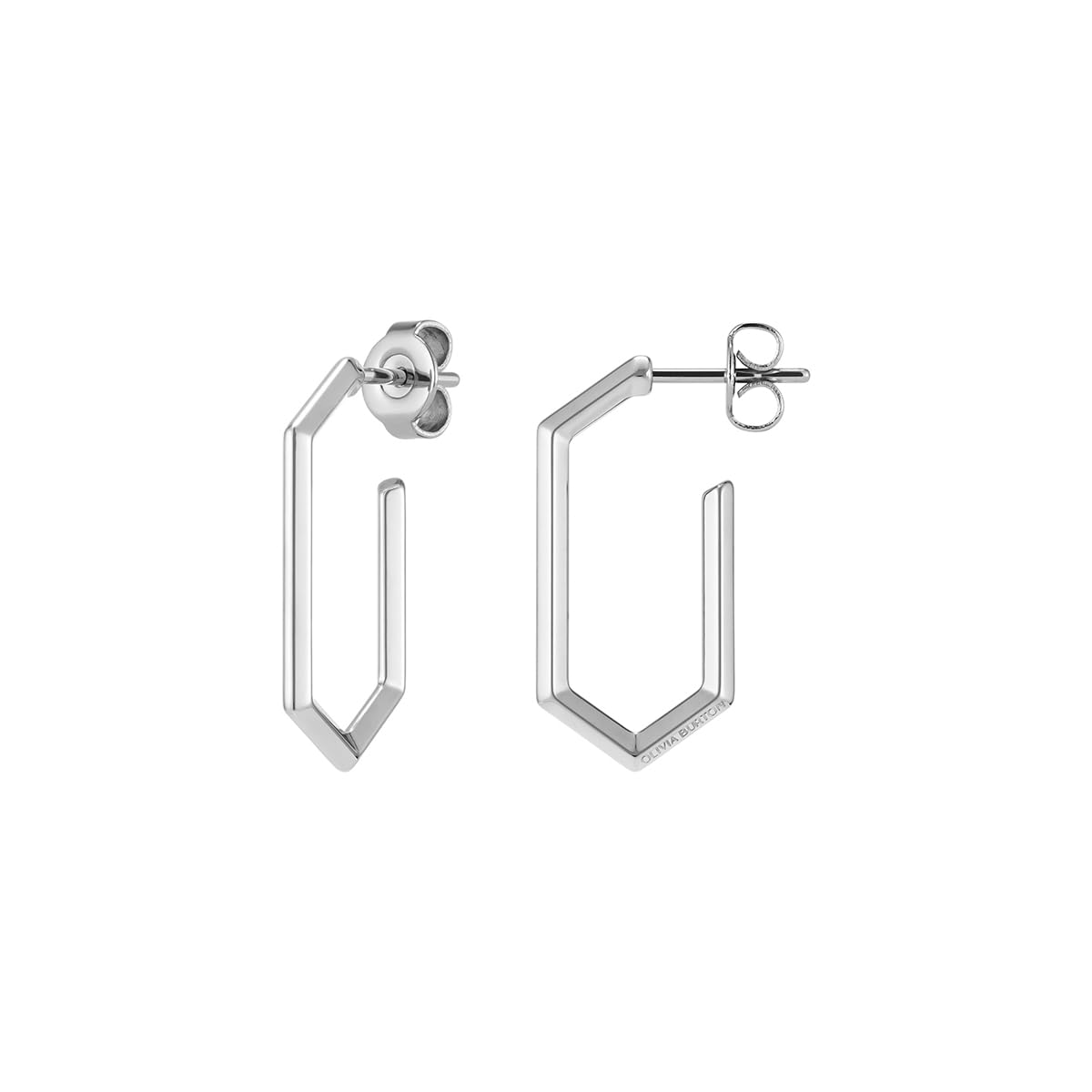 Olivia Burton Orecchini Geometrici a Cerchio da Donna Collezione EVER STACKED in Acciaio Inossidabile – Disponibili in Argento o Oro e in Diverse Misure