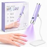 SOBÉA ジェルネイルライト UV LEDライト ネイルランプ オートセンサー搭載 強力マグネットスタンド 軽量 57g オート照射 USB充電式 30秒/60秒タイマー付き コンパクトタイプ ハンディライト セルフネイル レジン対応 (ラベンダー)