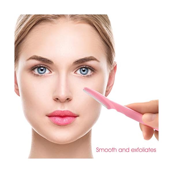 FEPITO 20 Stücke Damen Gesicht Rasierer Augenbraue Rasierer Former Rasierapparat für Damen und Männer Mehrzweck Peeling Gesicht Rasiermesser (20pcs) – Bild 6
