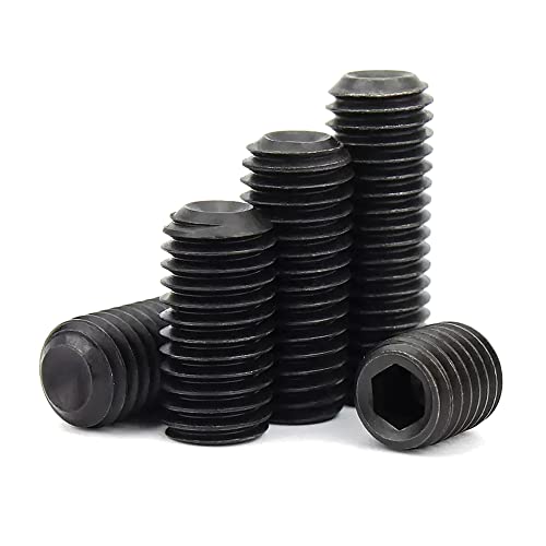 1 piezas M24×90mm Tornillo de fijación hexagonal interior de acero aleado de grado 12.9, tornillo de fijación con extremo cóncavo, tornillo de parada