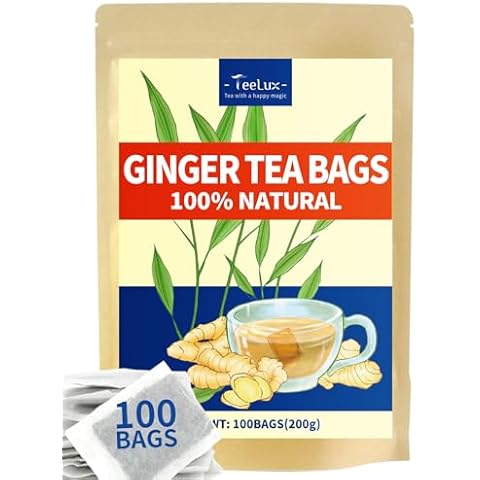 TeeLux Natural Ginger Herbal Tea Bags Cover