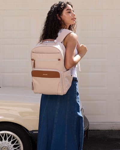 LOVEVOOK Leather Trim Work Backpack