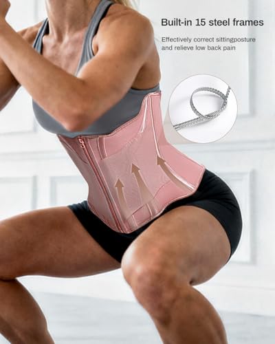 Waist Trainers for Women for Daily Wear, Faja Body Shaper Corset with Tummy Control for Workouts, Postpartum Recovery, and Yoga Sessions — Breathable and Supportive — view 4