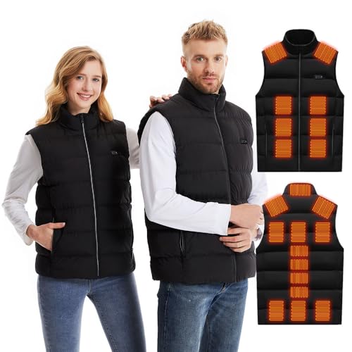 Xerial Winter Heated Vest For Men Women, Warming Electric Heated Jacket, USB Rechargeable Heating Vest Lightweight (3XL, Black)