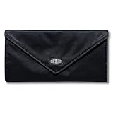Big Skinny Women's Slimvelope Tri-Fold Checkbook, Holds Up to 40 Cards, Black