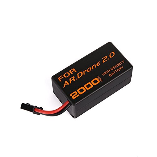 Eleoption Batterie Rechargeable 2000 mAh 11,1 V en Lithium-ION Polymer pour Parrot AR.Drone 2.0 Quadricoptère télécommandé (2 pcs)